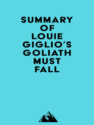 cover image of Summary of Louie Giglio's Goliath Must Fall